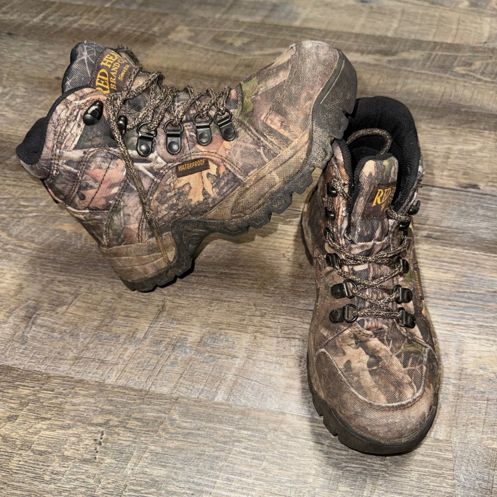 RedHead Waterproof Camo Hiking Boots True Timber Kanati 7705K-TTK Kids Size 3